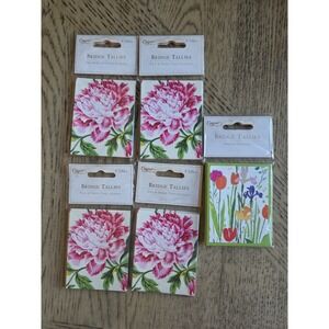 Lot Of 5 NEW Packs Caspari Bridge Tallies Tally Cards NOS Vintage Caspari